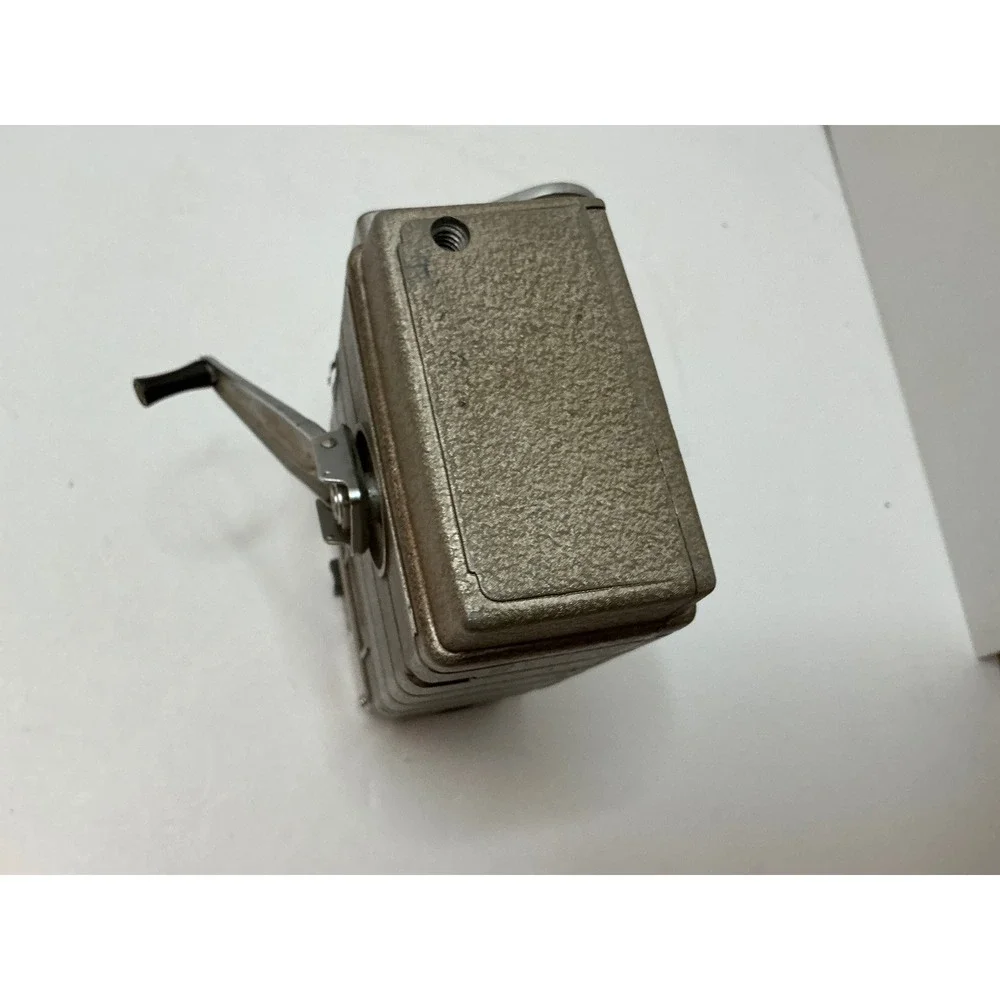 Bell & Howell Vintage 8mm Movie Camera Wind Up Crank Brown Metal Film Prop AS IS